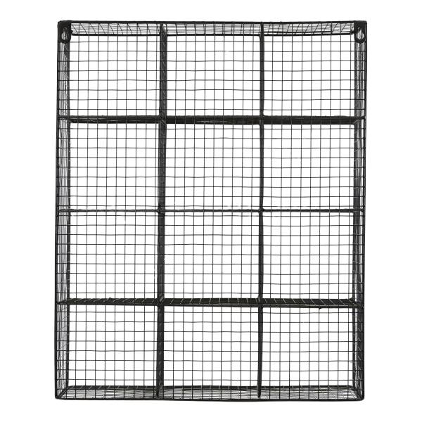 Tassenregal MUGO eckig Metall - Schwarz - 40 x 50 cm