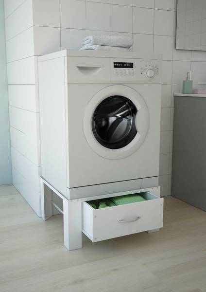 Rehausse lave-linge Respekta B blanc