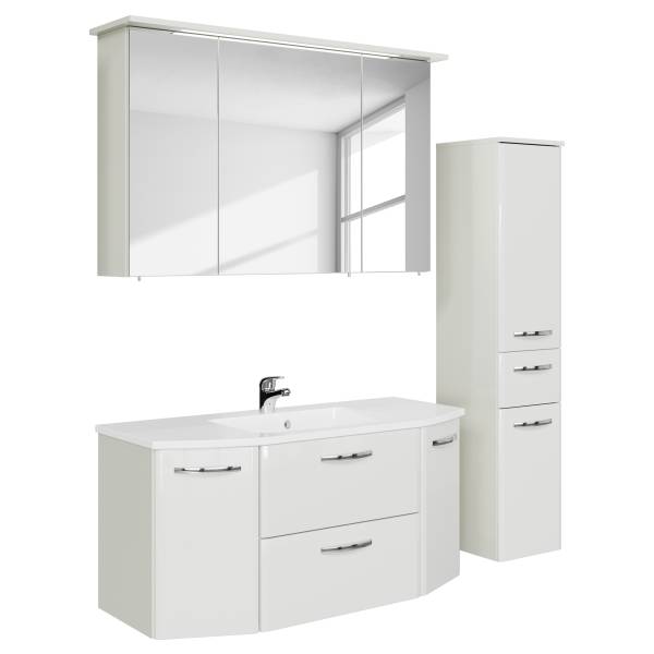 Badkamerset Quickset 326 3-dlg Keramiek hoogglans wit/wit