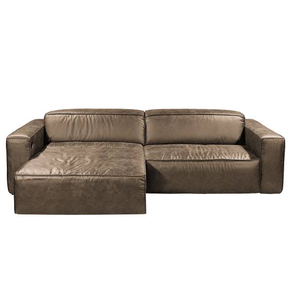 Big-Sofa Eresi Microfaser Taeko: Dunkelbraun - Funktion links