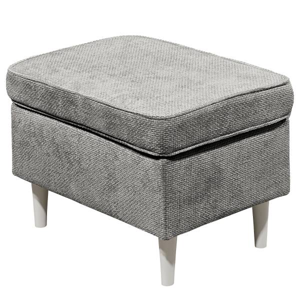 Polsterhocker Orian Chenille Edisa: Grau