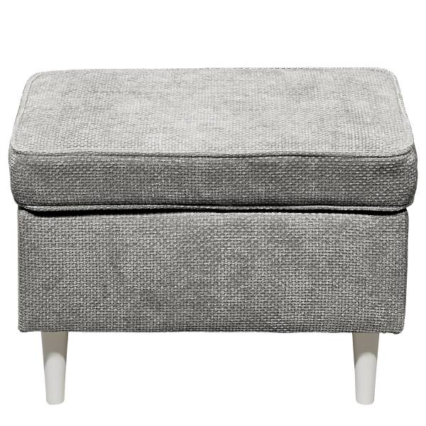 Polsterhocker Orian Chenille Edisa: Grau