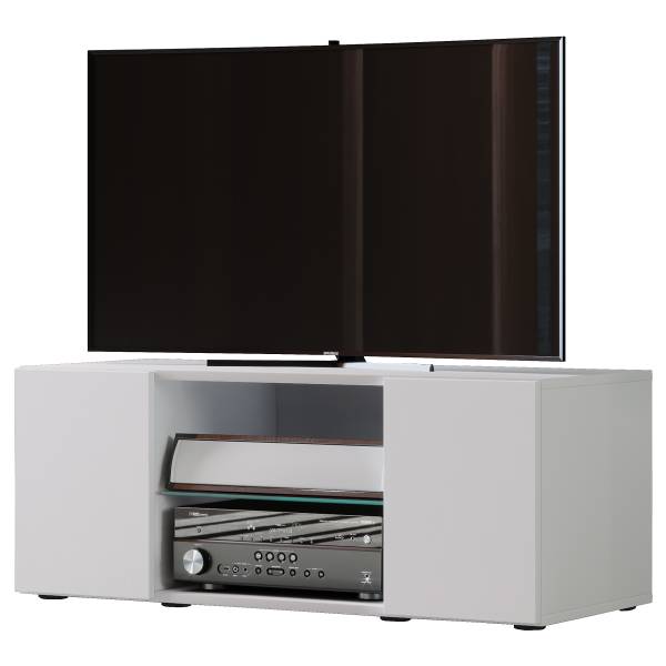 Tv-meubel Lowina wit - Breedte: 95 cm