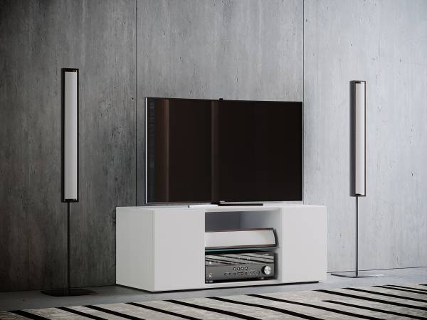Tv-meubel Lowina wit - Breedte: 95 cm
