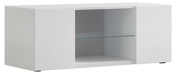 Tv-meubel Lowina wit - Breedte: 95 cm