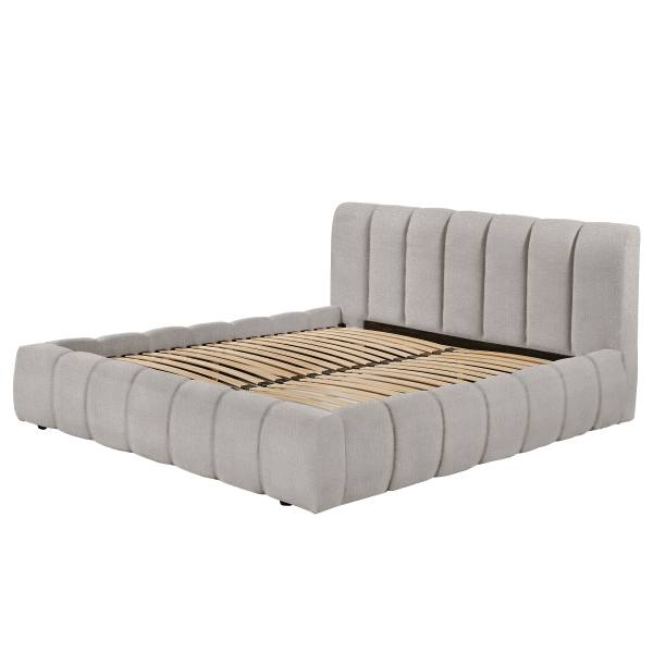 Polsterbett Noripo Chenille Triss: Silber