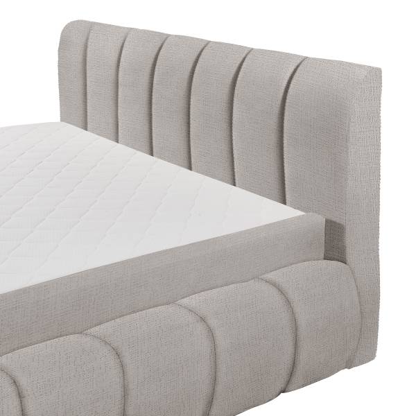 Polsterbett Noripo Chenille Triss: Silber