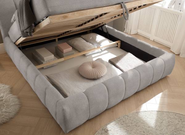 Polsterbett Noripo Chenille Triss: Silber
