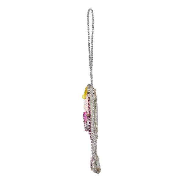 Addobbo HANG ON Martini Perle di vetro e acrilico / paillette / schiuma / tessuto - Rosa