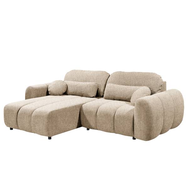 Ecksofa Victo mit Schlaffunktion Chenille Edisa: Taupe