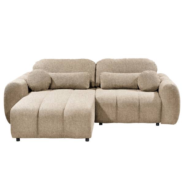 Ecksofa Victo mit Schlaffunktion Chenille Edisa: Taupe
