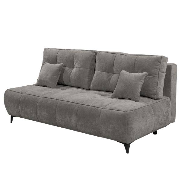 Divano letto Katex Ciniglia Holda: grigio cemento - Nero