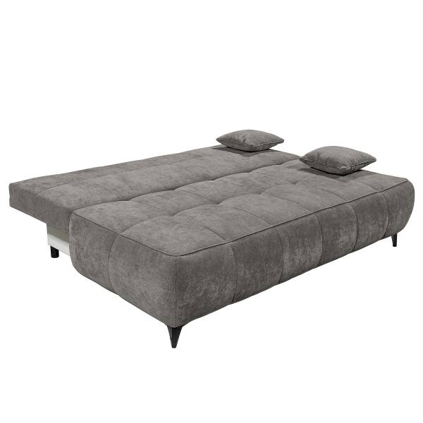 Divano letto Katex Ciniglia Holda: grigio cemento - Nero