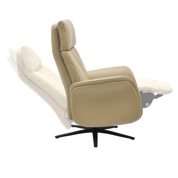 Relaxsessel SORELLO Lederfaserstoff Lenio: Beige