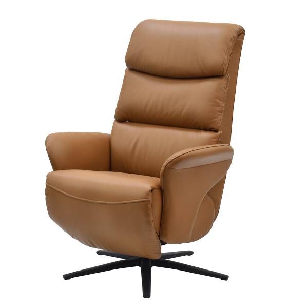 Relaxsessel MELVION Lederfaserstoff Lenio: Braun