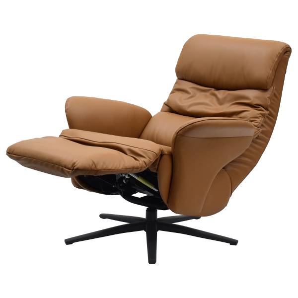 Relaxsessel MELVION Lederfaserstoff Lenio: Braun