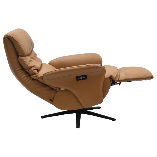 Relaxsessel MELVION Lederfaserstoff Lenio: Braun