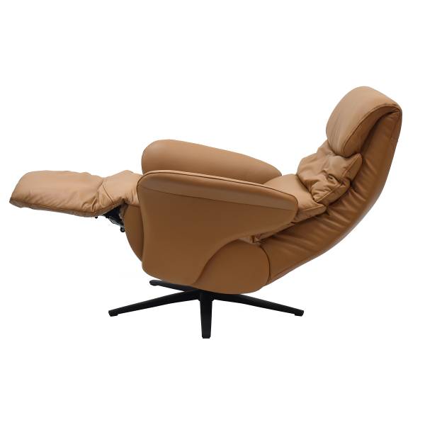 Relaxsessel MELVION Lederfaserstoff Lenio: Braun
