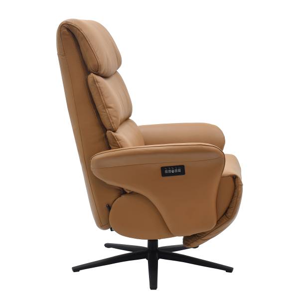 Relaxsessel MELVION Lederfaserstoff Lenio: Braun