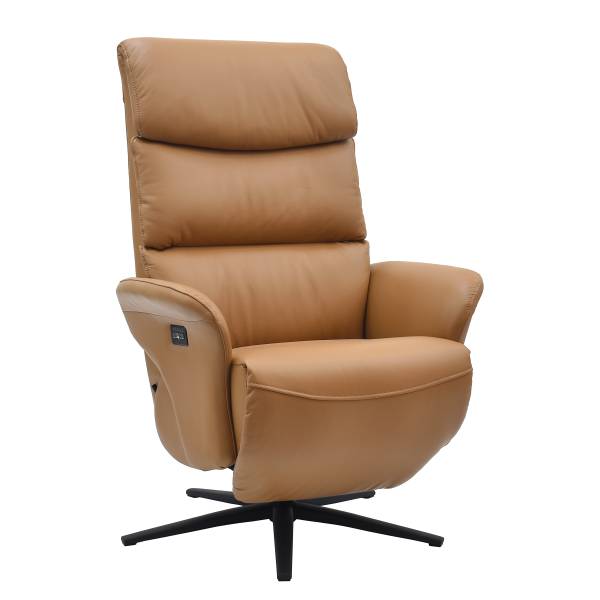 Relaxsessel MELVION Lederfaserstoff Lenio: Braun