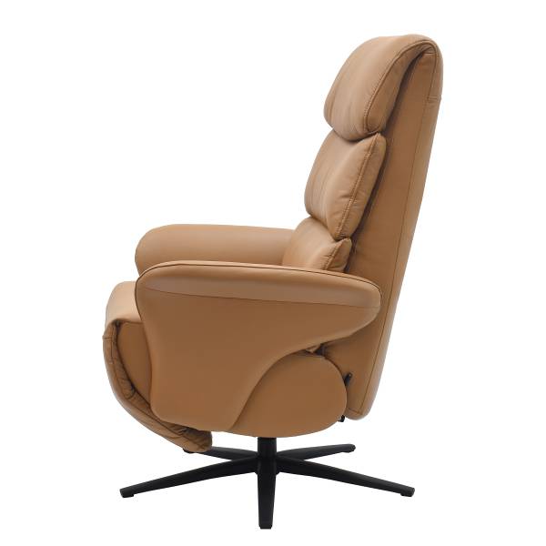 Relaxsessel MELVION Lederfaserstoff Lenio: Braun