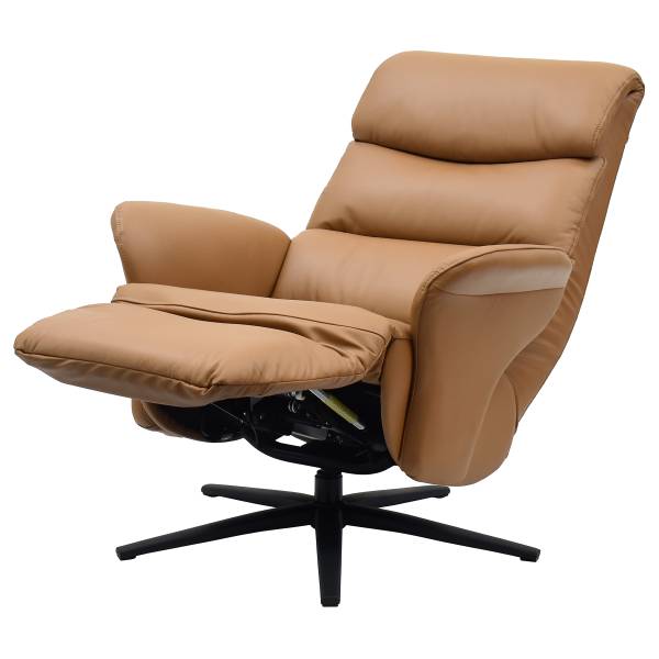 Relaxsessel MELVION Lederfaserstoff Lenio: Braun