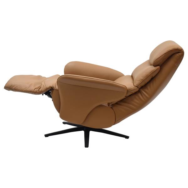 Relaxsessel MELVION Lederfaserstoff Lenio: Braun