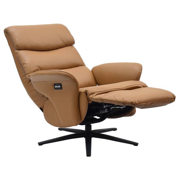 Relaxsessel MELVION Lederfaserstoff Lenio: Braun
