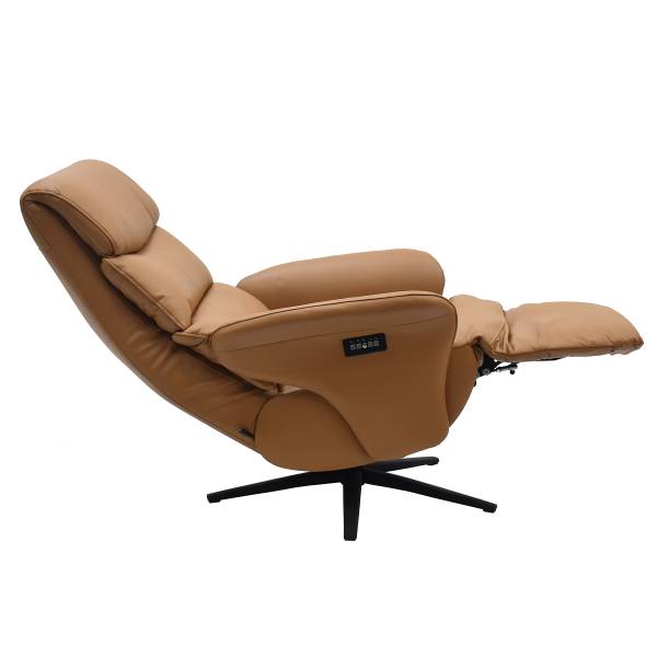 Relaxsessel MELVION Lederfaserstoff Lenio: Braun
