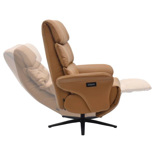 Relaxsessel MELVION Lederfaserstoff Lenio: Braun
