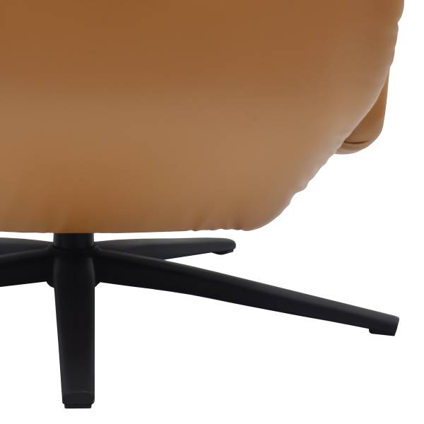 Relaxsessel MELVION Lederfaserstoff Lenio: Braun