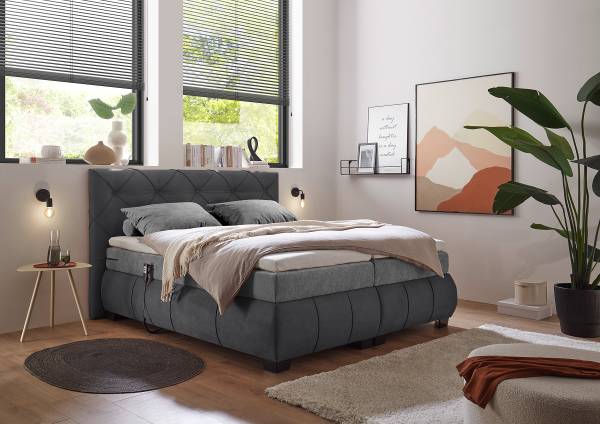 Boxspring Gremet antracietkleurig