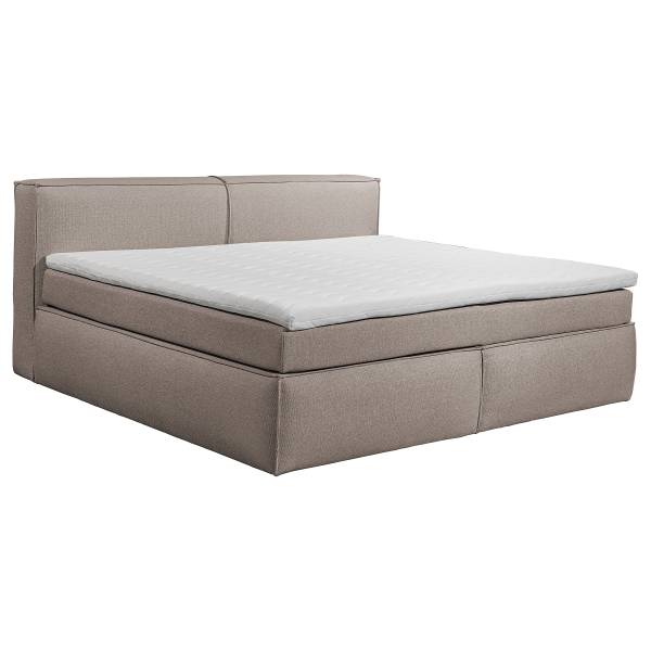 Boxspring-/Familienbett PAYAHE Bouclé Stoff Piana: Taupe - 180 x 200cm