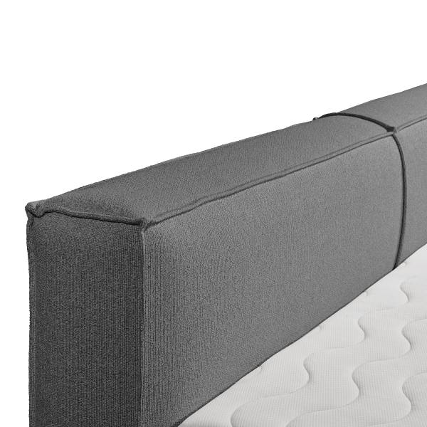 Lit boxspring Payahe Tissu Bouclé Piana: Gris foncé - 240 x 200cm