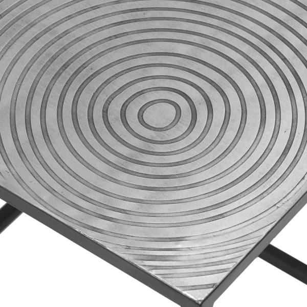 Tables d’appoint Galusu lot de 2 argenté / noir