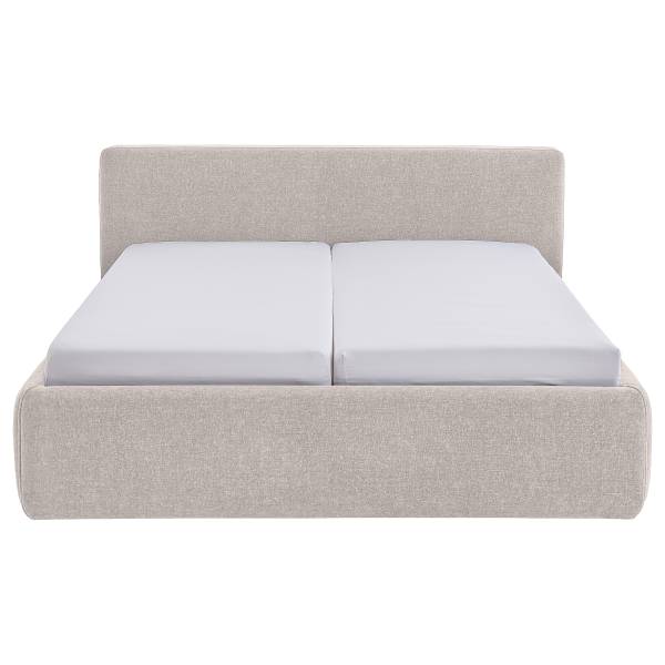 Polsterbett Valencia Webstoff Libra: Creme - Mit Lattenrost