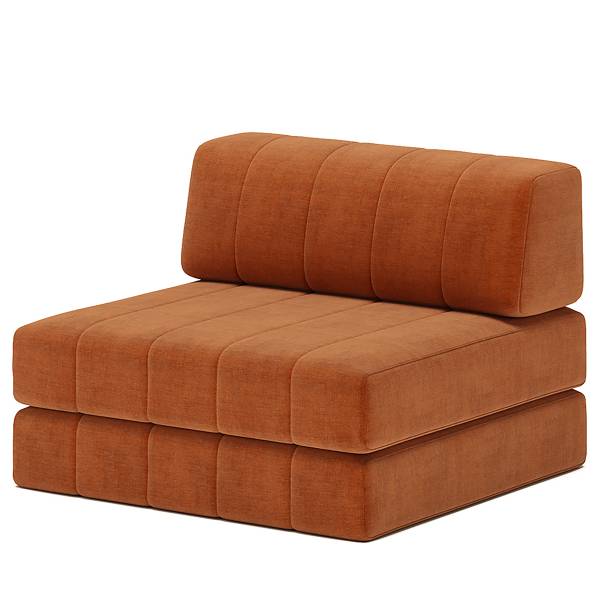 Modul-Sessel CozyPad Webstoff Esina: Rostorange