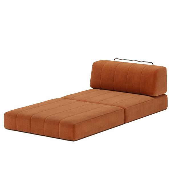 Modul-Sessel CozyPad Webstoff Esina: Rostorange