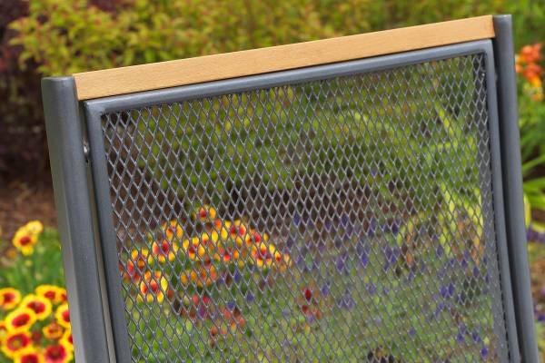 Klappstuhl Itanos Aluminium / PVC - Schwarz / Braun