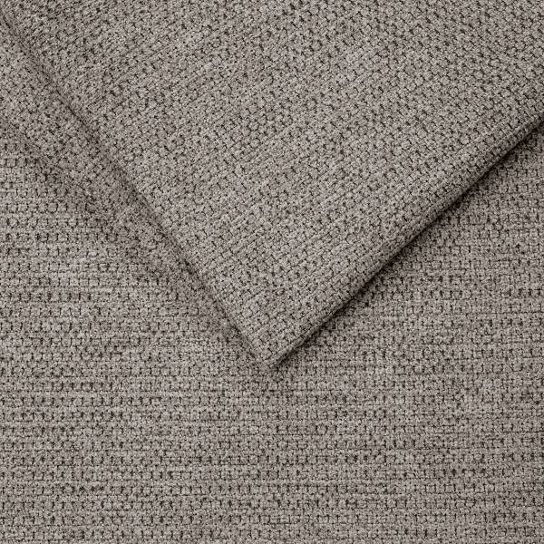 Hoekbank Patei met slaapfunctie geweven stof Gleni: taupe - chaise longue vooraanzicht links