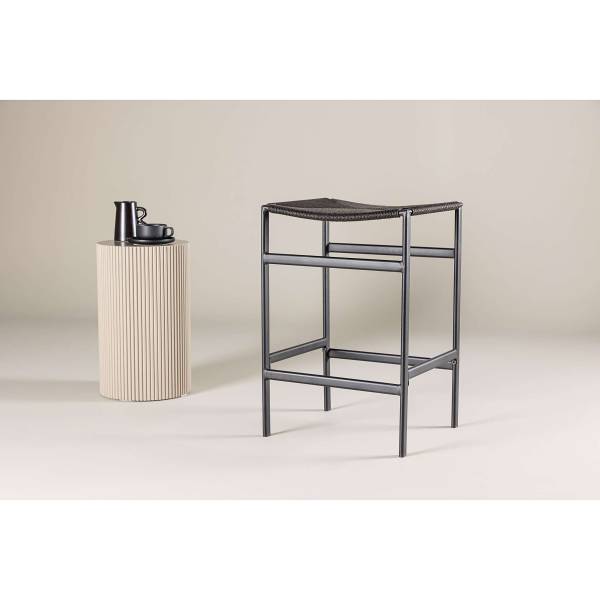 Barhocker Fukha 2er-Set Schwarz
