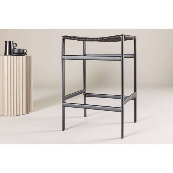 Barhocker Fukha 2er-Set Schwarz