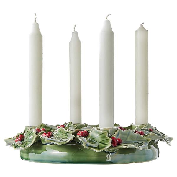 Adventskranz ILEX Steinzeug - Grün