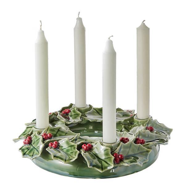 Adventskranz ILEX Steinzeug - Grün