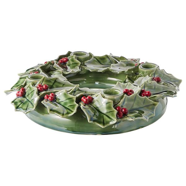 Adventskranz ILEX Steinzeug - Grün
