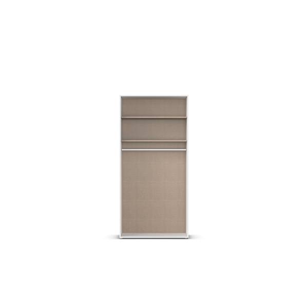 Drehtürenschrank Nagata Alpinweiß - Breite: 93 cm - Ohne - Basic - Ohne Spiegeltür/-en