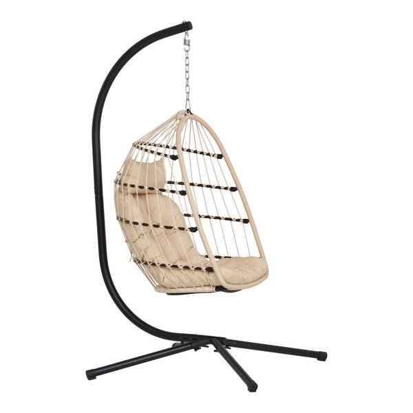 Poltrona sospesa Cisuuk Rattan sintetico / tessuto - beige