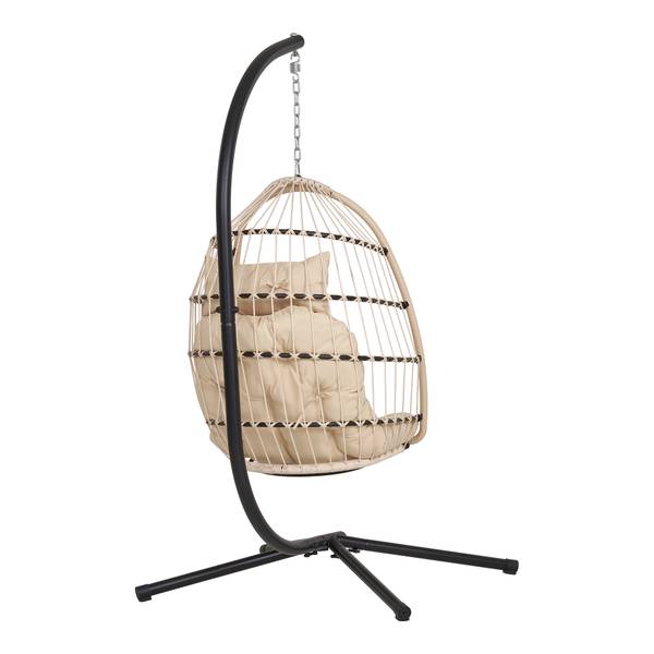 Poltrona sospesa Cisuuk Rattan sintetico / tessuto - beige