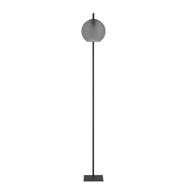 Lampada da terra Arangona Acciaio / Vetro trasparente - Nero / Grigio - 1 punti luce