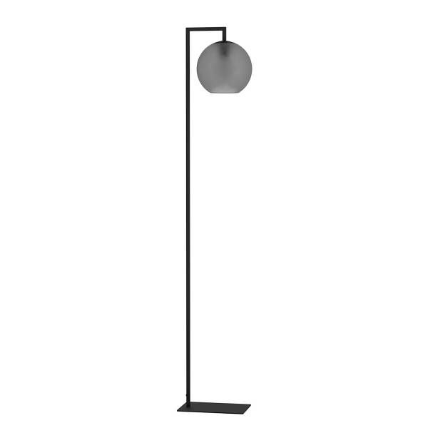 Lampada da terra Arangona Acciaio / Vetro trasparente - Nero / Grigio - 1 punti luce